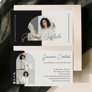 Luxus-Elegantes Hochzeitsplanungs-Unternehmen Schw Visitenkarte