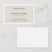 Luxus Elegantes Minimales Design Modernes Trendy S Visitenkarte (Vorne/Hinten)