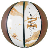 Luxus Elegantes Mit Monogramm Marmorbad Basketball (Vertikal)