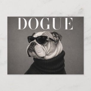 Luxus-Englisch-Bulldogge-Hundeporträt Postkarte