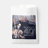 Luxus Erwachsene Geburtstag 40. Personalisiert Geschenktütchen (Vorderseite)