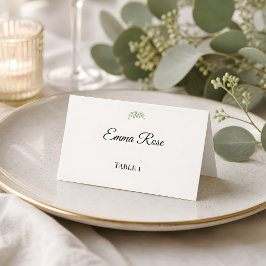 Luxus-Eukalyptus-Grün-Hochzeit Platzkarte