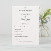 Luxus-Eukalyptus-Grün-Hochzeit Programm (Stehend Vorderseite)