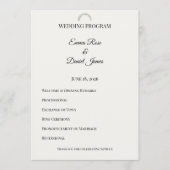 Luxus-Eukalyptus-Grün-Hochzeit Programm (Vorderseite)