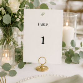 Luxus-Eukalyptus-Grün-Hochzeitstisch-Nummernschild Einladung