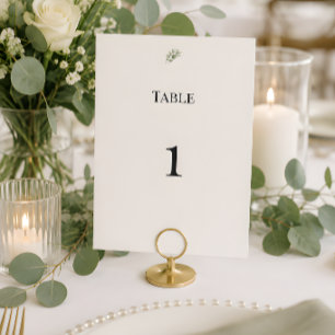 Luxus-Eukalyptus-Grün-Hochzeitstisch-Nummernschild Einladung