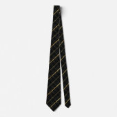 Luxus-Executive-Krawatte | Schwarz & Gold Marmor Krawatte (Vorderseite)