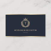Luxus-Executive-Sicherheitsberater Crest Navy Visitenkarte (Vorderseite)