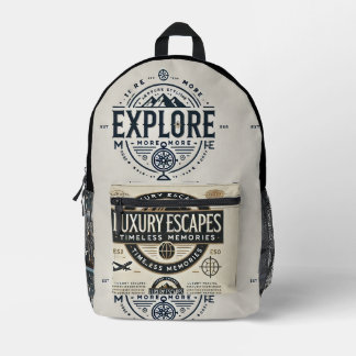 Luxus Explorer Reisegepäck Bedruckter Rucksack