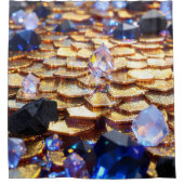 Luxus Fantasy Gemstone Abstrakt Duschvorhang (Vorderseite)