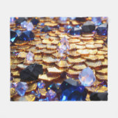 Luxus Fantasy Gemstone Abstrakt Fleecedecke (Vorderseite (Horizontal))