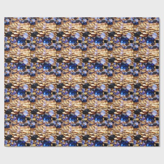 Luxus Fantasy Gemstone Abstrakt Geschenkpapier (Flach)