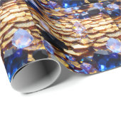 Luxus Fantasy Gemstone Abstrakt Geschenkpapier (Rolleneckpunkt)