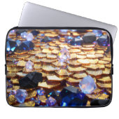 Luxus Fantasy Gemstone Abstrakt Laptopschutzhülle (Vorderseite)