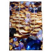 Luxus Fantasy Gemstone Abstrakt Mittlere Geschenktüte (Rückseite)