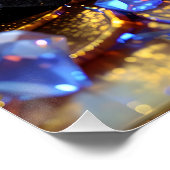 Luxus Fantasy Gemstone Abstrakt Poster (Ecke)