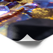 Luxus Fantasy Gemstone Abstrakt Poster (Ecke)