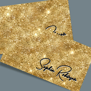 Luxus-Faux-Gold-Glitter und schwarze Visitenkarte Rabattkarte