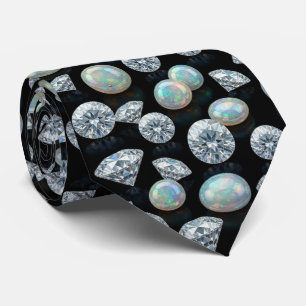 Luxus-Faux-Seide   Gentleman-Diamantopal Krawatte
