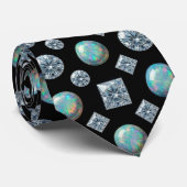Luxus-Faux-Seide | Gentleman-Diamantopal Krawatte (Gerollt)