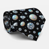 Luxus-Faux-Seide | Gentleman-Diamantopal Krawatte (Gerollt)