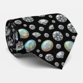 Luxus-Faux-Seide | Gentleman-Diamantopal Krawatte (Gerollt)