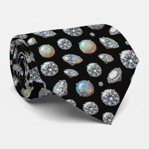 Luxus-Faux-Seide Gentleman-Diamantopal Krawatte