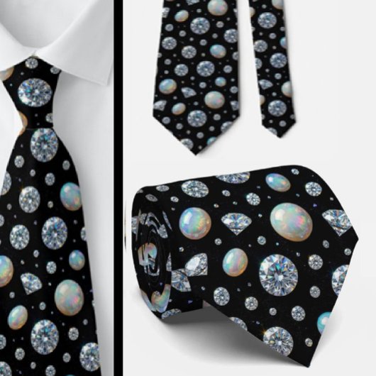 Luxus-Faux-Seide | Gentleman-Diamantopal Krawatte