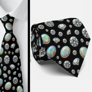 Luxus-Faux-Seide   Gentleman-Diamantopal Krawatte