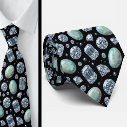 Luxus-Faux-Seide | Gentleman-Diamantopal Krawatte
