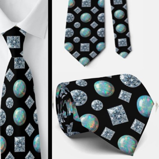 Luxus-Faux-Seide | Gentleman-Diamantopal Krawatte