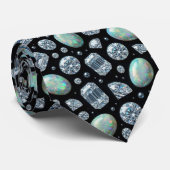 Luxus-Faux-Seide | Gentleman-Diamantopal Krawatte (Gerollt)