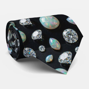 Luxus-Faux-Seide Gentleman-Diamantopal Krawatte
