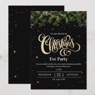 Luxus-Feiertags-Weihnachtsnacht-Party-Einladung Einladung