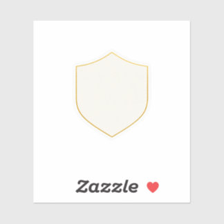 Luxus-Feinlinien-Gold-Wappensymbol-Hochzeitsvorlag Aufkleber
