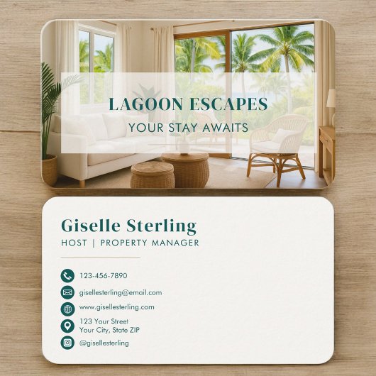 Luxus-Ferienvermietung QR-Code Visitenkarte