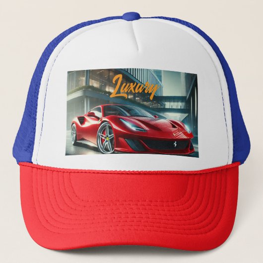 Luxus Ferrari Car Design Hat Truckerkappe (Vorderseite)