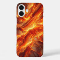 Luxus-Feuer-Molten-Lava-Handyhülle Glühend Orange