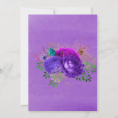 Luxus Fiesta Peacock Glitzer Einladungen Hochzeit (Rückseite)