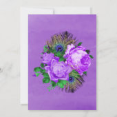 Luxus Fiesta Peacock Gold Brautparty Einladung (Rückseite)