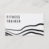 Luxus-Fitness-Lehrer Schwarz-weiß beruflich Visitenkarte (Rückseite)