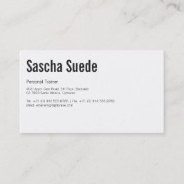 Luxus-Fitness-Lehrer Schwarz-weiß beruflich Visitenkarte
