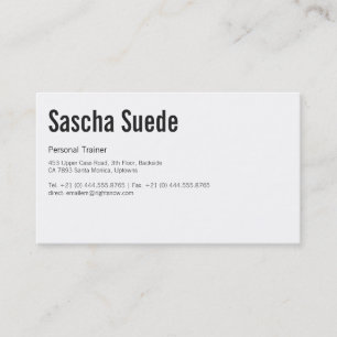 Luxus-Fitness-Lehrer Schwarz-weiß beruflich Visitenkarte