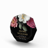 Luxus Floral Black Gold Personalisiert Fotoblock (Rechts)