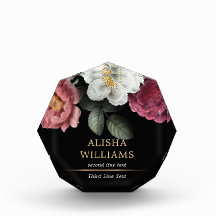 Luxus Floral Black Gold Personalisiert