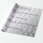 Luxus Floral Happy Silver 25. Jubiläum Geschenkpapier (Ungerollt)