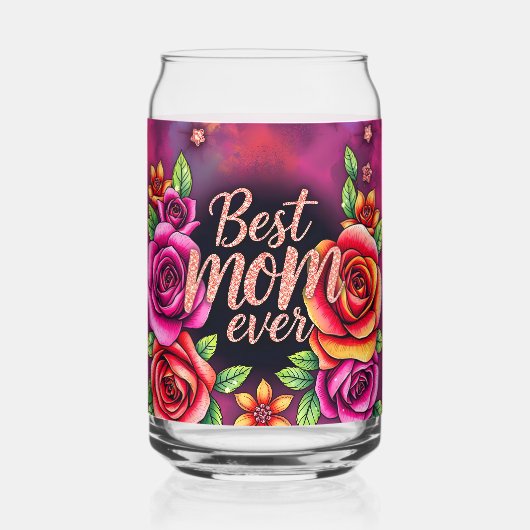 Luxus Floral Moderne Geschenksammlung Dosenglas (Vorderseite)