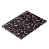 Luxus Floral Witchy Moon Moth Notebook Journal Notizblock (Linke Seite)
