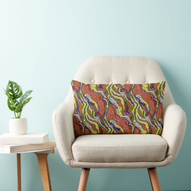 Luxus-Fluid-Marmor-Musterdesign 1 Lendenkissen (Stuhl )