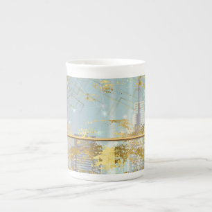 Luxus-Folien-Osterkarte Bone China Tasse